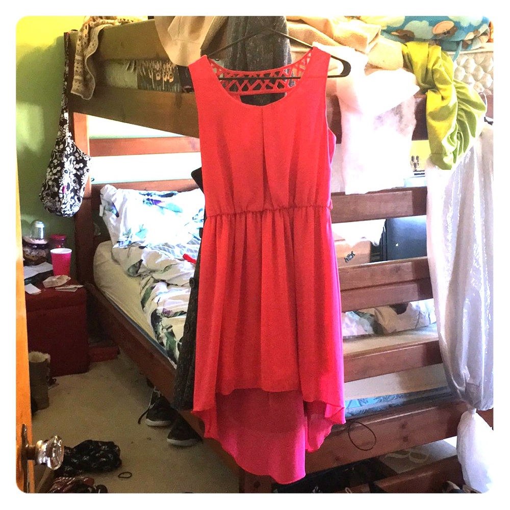 Pink train dress.